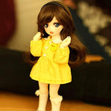 AMITD SD Doll 2020.1/6 BJD Doll BJD Doll Ball-Jointed Doll Children Doll Toy Set with Clothes Makeup Wig Shoes Yellow