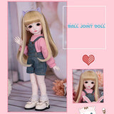 HGFDSA BJD Doll 1/6 SD Dolls 10.2 Inch Dolls with Gift Box Joints Doll DIY Toys with Clothes Outfit Shoes Wig Hair Makeup Best Gift for Girls