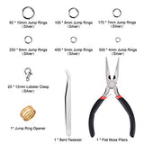 Paxcoo 1500Pcs Silver Jump Rings with Lobster Clasps and Jewelry Pliers for Jewelry Making Supplies