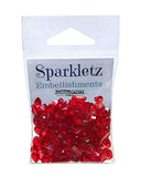 Buttons Galore Sparkletz Red Hearts - Clear Acrylic Gems for Crafts - 3 Packs 36 Grams