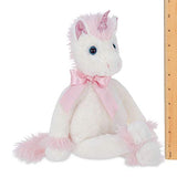 Bearington Fantasy White and Pink Plush Stuffed Animal Unicorn, 16"