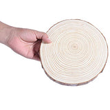 6 Pack 6-7 inch Natural Large Wood Slices for Centerpieces,Unfinished Wood Circles with Bark Great for Rustic Home Decor Wedding Ornaments Crafts Coaster