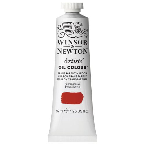 Winsor & Newton Artists' Oil Color Paint Tube, 37ml, Transparent Maroon