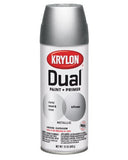 Krylon K08846007 'Dual' Superbond Paint and Primer Metallic Finish, Silver, 12 Ounce