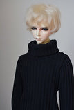 Kuafu 1/3 BJD/SD Doll Clothes Cute Uncle's and Boy's Black Striped Turtleneck Sweater