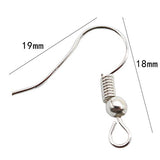 TOAOB 700pcs 18MM Surgical Steel Hypo-allergenic French With Ball And Coil Earrings Hook Earwires