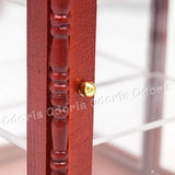Odoria 1/12 Miniature Corner Curio Cabinet Dollhouse Furniture Accessories, Brown