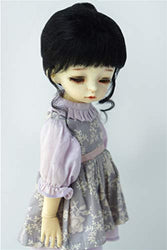 JD160 6-7inch YOSD Classical Twist Mohair BJD Doll Wigs (Black)