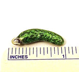 Set of Ten (10) Green Enameled Pewter Pickle/Cucumber Charms