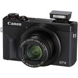 Canon PowerShot G7 X Mark III Digital Camera (Black) (3637C001) + 64GB Memory Card + NB13L Battery + Corel Photo Software + Charger + Card Reader + Soft Bag + Flex Tripod + More (Renewed)