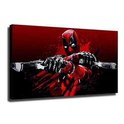 Home Decor Print Oil Painting on Canvas Wall Art Classic Movie Poster Deadpool (Framed-Ready to Hang,8x12inch)