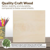 ARTOVE Basswood Sheets 1/16 12 Pack - 1.5mm Unfinished Wood for Crafts with a Natural Grain - 12x12 Inch Thin Plywood Boards - Basswood for Cricut Maker, Laser Cutting, Plane Models, Architecture, Art