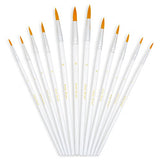 YOUSHARES 12pcs Art Paint Brush Set for Acrylic, Watercolor, Oil Painting/Craft, Nail, Face Paint