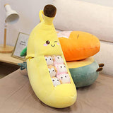 Cute Throw Pillow Stuffed Banana Toys Removable Fluffy Creative Gifts for Teens Girls Kids