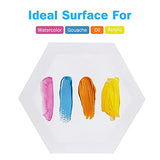 Hexagon Canvas Boards for Painting,5 Packs 10in Stretched Boards Acrylic Painting Carved Decoration Boards, Art Kit DIY Gift for Kids and Adults