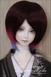 (9-10inch) 22-24cm BJD Doll Wig 1/3 SD DD BJD Doll / Red-Brown + Mixed Color Medium Long Straight Hair