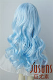 BJD Wig JD148 8-9inch 21-23CM Blend Blue Long Wave Vora 1/3 Synthetic Mohair BJD Wigs SD Doll Accessories