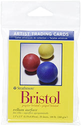 Strathmore Artist Trading Cards, 2.5 x 3.5 Inches Vellum Surface Bristol, 20 Sheets (307809