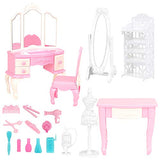 BARWA Dollhouse Furniture and Accessories Playset 18 Pcs Dressing Accessories for 11.5 inch Doll