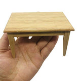 Zungtin 5pcs Wood Dining Table Chair Model Set 1:12 Dollhouse Miniature Furniture