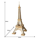 Rolife 3D Wooden Puzzle Wooden Craft Kit Eiffel Tower Model Kit Brain Teaser Games Laser-Cut Building Kits-Model Toy Educational Activity-Best Birthday for Kids to Build