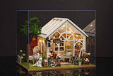 Flever Dollhouse Miniature DIY House Kit Manual Creative with Furniture for Romantic Artwork Gift (Sunshine Greenhouse)