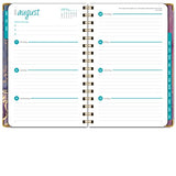 HARDCOVER Academic Year 2023-2024 Planner: (June 2023 Through July 2024) 5.5"x8" Daily Weekly Monthly Planner Yearly Agenda. Bookmark, Pocket Folder and Sticky Note Set (Pink Purple Marble)