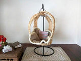 Wicker Hanging Chair With Stand for Lati Yellow Pukifee 1:8 scale dolls. Handmade