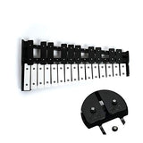 Professional Large Black Wooden Glockenspiel Xylophone with 25 Metal Keys for Adults & Kids - Includes 2 Professional Beaters and Carry Case