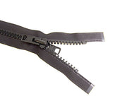 YKK Brand Zipper, Black #10 Separates at the Bottom, Marine Grade Metal Tab Slider, Heavy Duty (24"