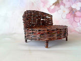 1:12 scale Doll Bed. Handmade Wicker Miniature Furniture for lati yellow irrealdoll aquarius NariPon Ringo