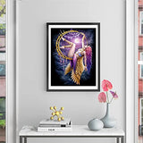 Diamond Painting Kits Aerial Moon Angel, Diamond Art Painting, Angel Diamond Art Gem Art Kit for Home Decor 16x12inch (Aerial Angel)