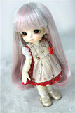 Wig Only JD319 5-6inch 13-15CM 1/8 BJD Doll Wigs Lati Yellow Synthetic Mohair Long Slight Curly BJD Hair (Highlight)