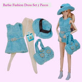 28 Pcs Doll Clothes and Accessories forBarbie, Includes Openable Bag, Fashionable Clothes and Shoes, Mini Perfume and Small Accessories for 11.5 inch Dolls