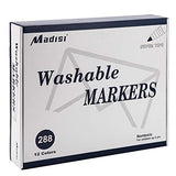 Madisi Washable Markers, Super Tips Markers, Assorted Colors, Classroom Bulk Pack, 288 Count