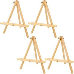 US Art Supply 12 inch Tall Tripod Easel Natural Pine Wood (Pack of 4 Easels)