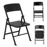 Dolls Folding Chair, 1/6 Scale Foldable Chair Dollhouse Decoration Miniature Furniture Toys for Dolls Action Figure(Black)