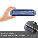 East top 10 Hole 20 Tone Diatonic Harmonica Key of C with Blue Case,Standard Harmonicas For Professional Player, Beginner, Students,Adults,Children, Kids,as Best Gift