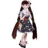 ICY Fortune Days 10 inch 1/6 Scale Journey Girl Series Ball Jointed Doll with Brown Hair, Wearing Austria Alpine Style Clothes, 18 Movable Joints, Best Gift for Girl(Saira)
