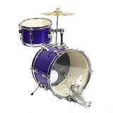 GP Percussion GP50MPR Complete Junior Drum Set (Purple, 3-Piece Set)