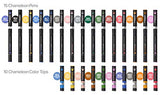 Chameleon Art Products, 15 Chameleon Pens + 10 Chameleon Color Tops (25-Pen Deluxe Set)