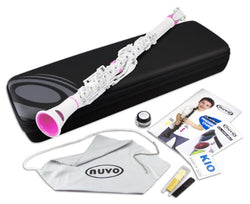 Nuvo N100CLPK Clarineo Kit with Case and Accessories-White/Pink