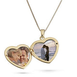 Things Remembered Personalized Gold Over Sterling Silver Pave Heart Locket with Engraving Included