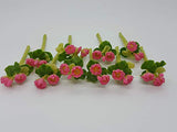 10 Pieces Miniature Lotus Flower clay Dollhouse Fairy Garden Mini Plant Trees Artificial Flower Tiny Orchid #18