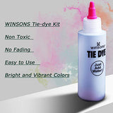 WINSONS Tie Dye Kit, 20 Colours Non Toxic Permanent Fabric Dye Art Set for Kids Women for Homemade Party Creative Group Activities DIY Gift