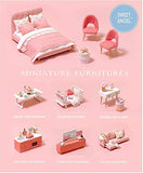 Flever Dollhouse Miniature DIY House Kit Creative Room with Loft Apartment Scene for Romantic Artwork Gift (Sweet Angel)