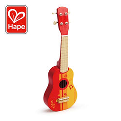 Hape Kid's Wooden Toy Ukulele in Red