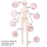 ICY Fortune Days 24 inch 1/3 Scale Nordic Girl Series Ball Jointed Doll BJD with 26 Move Joints, 3D Eyes and Eyelashes, Lifelike Makeup, Best Gift for Girl as Brithday, Chritmas Gift (Feliner)