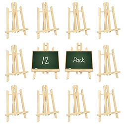 Dolicer 15.7" Wood Easel 12 Pack Tabletop Easel Stand Painting Easel Stand for Kids Students Adults Artist Easel for Displaying Canvas Painting Photos