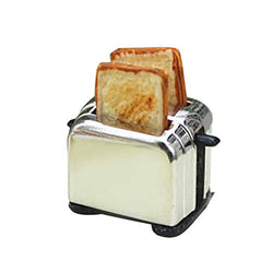 Aliturtle Miniature Decor Replacement Supplies for Dollhouse Accessories & Furniture - 1:12 Scale Mini Exquisite Bread Machine Maker Toaster for Kids Child Girls Boys Kitchen Dining Room Decoration